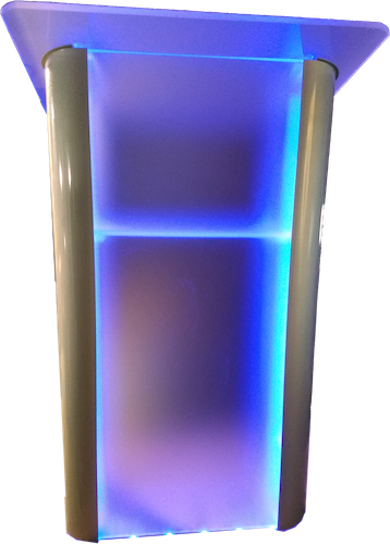 #C18 Frosted Contemporary Acrylic Podium Lighted - Curtis Products Group