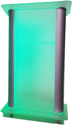 #C18 Frosted Contemporary Acrylic Podium Lighted - Curtis Products Group