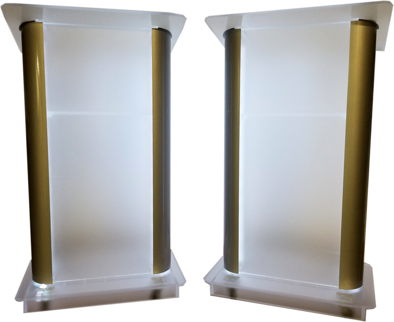 #C18 Frosted Contemporary Acrylic Podium Lighted - Curtis Products Group