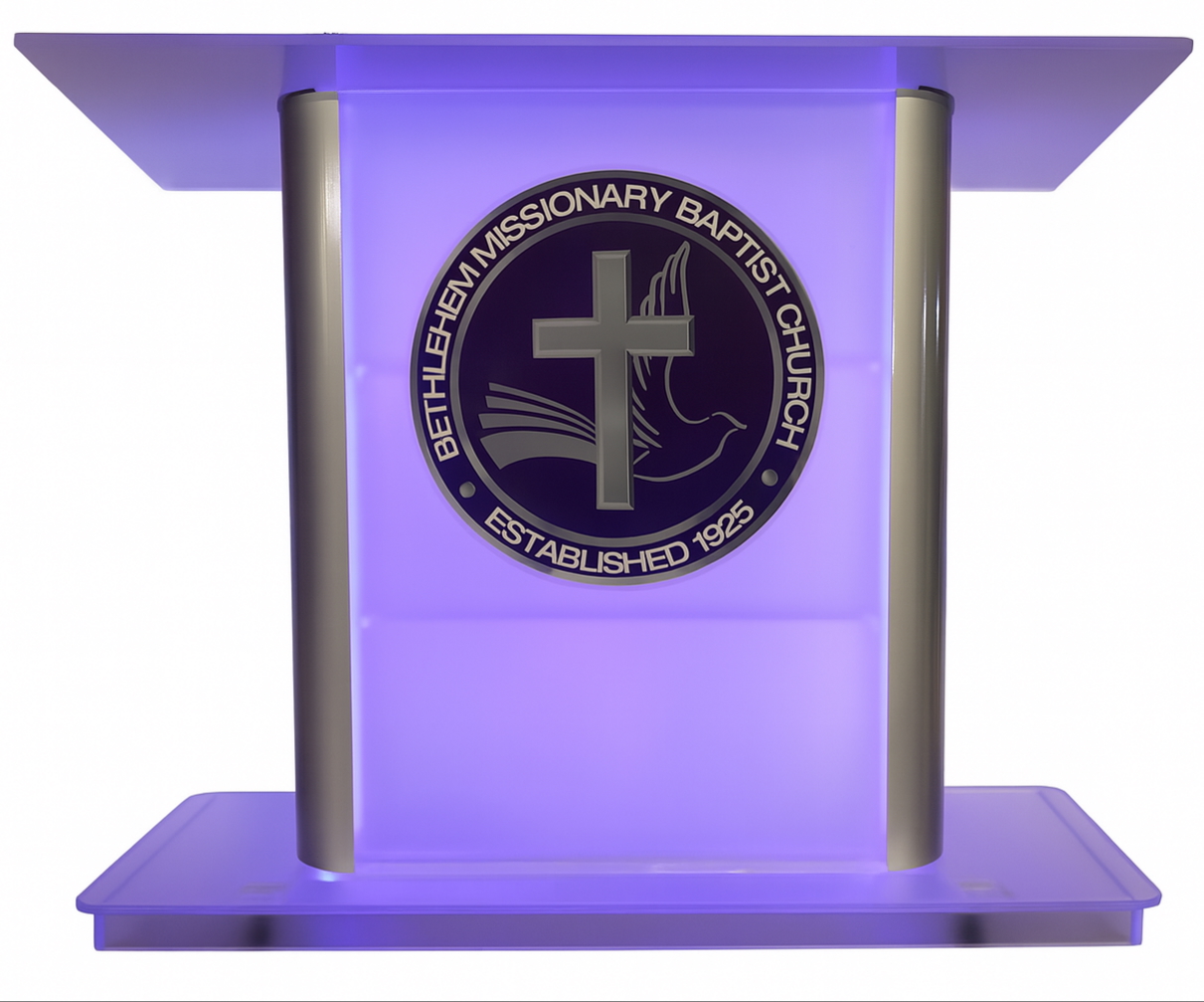 lighted contemporary church lectern